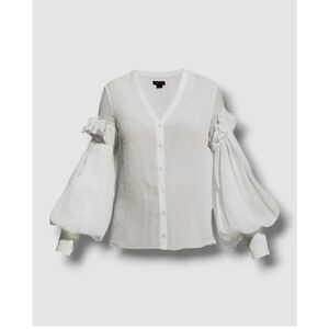 NWOT AS By DF Balloon Sleeve Cotton/Silk Blouse